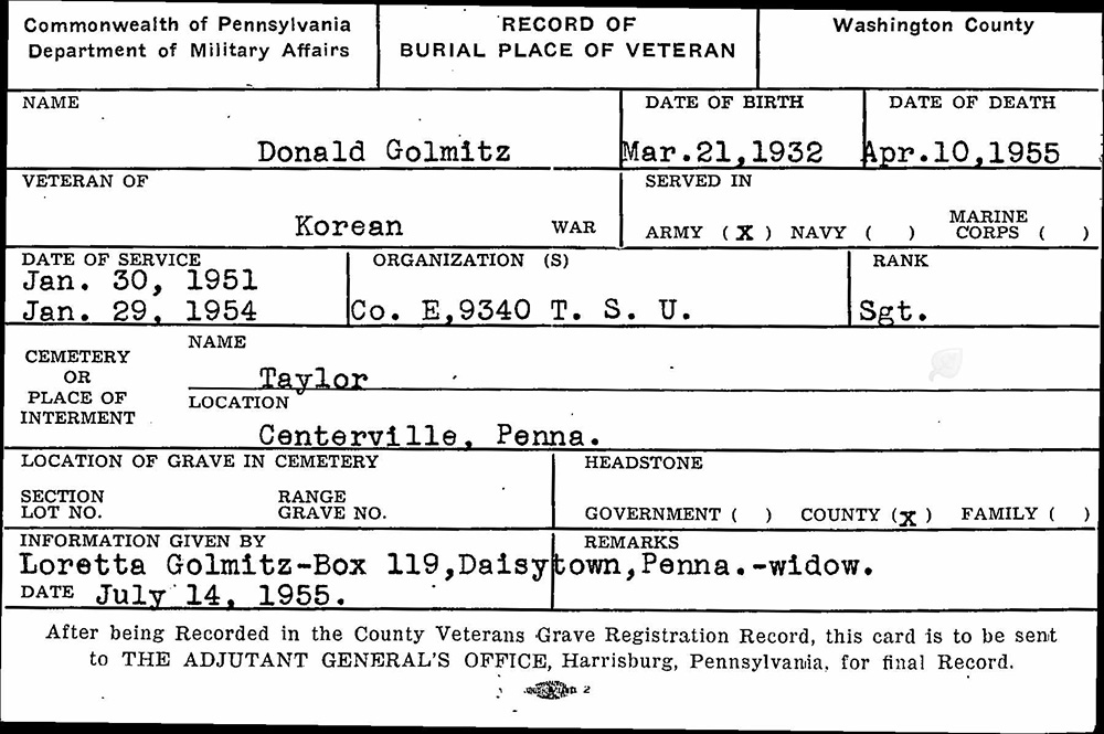 veteran burial